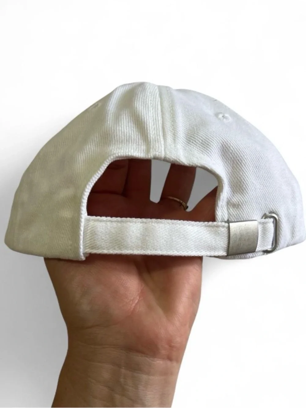 NWT Tommy Hilfiger White Appliqued Logo Twill Cap Heritage Adjustable OS